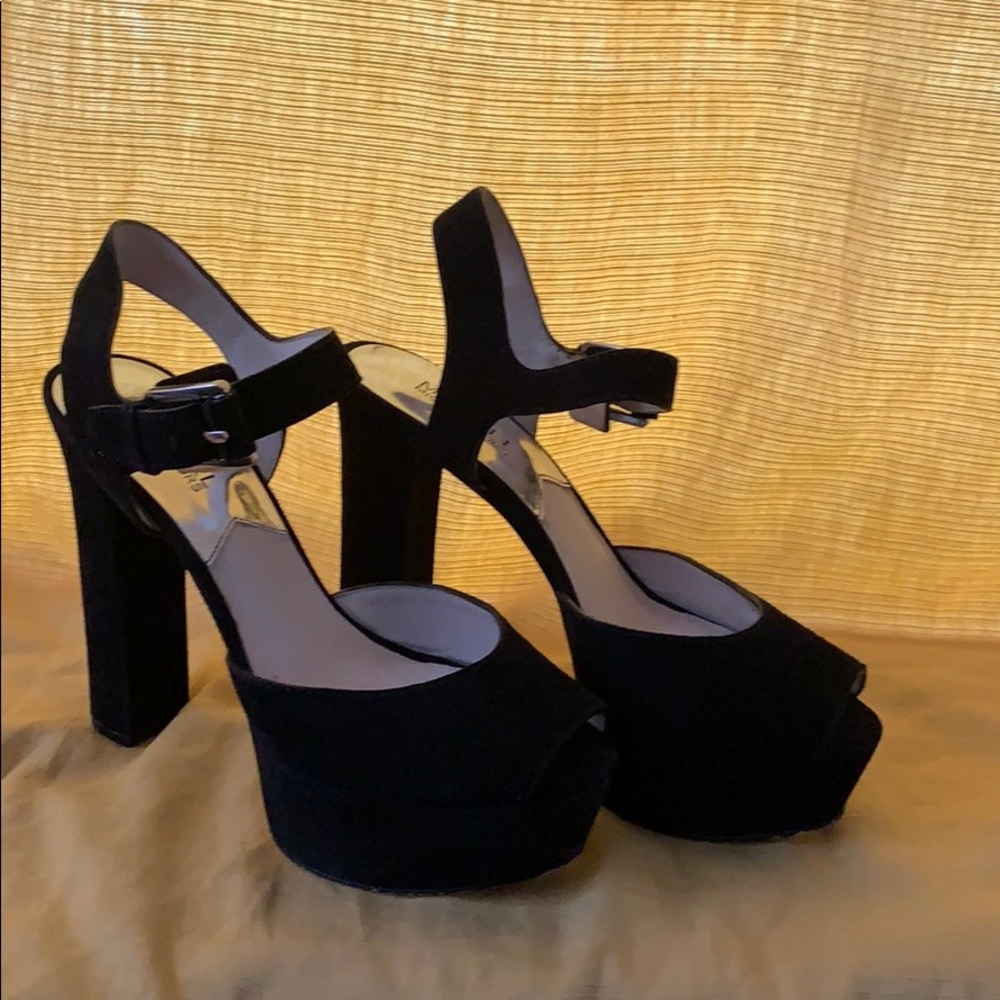 Black sexy chunky heel platforms By Michael Kors